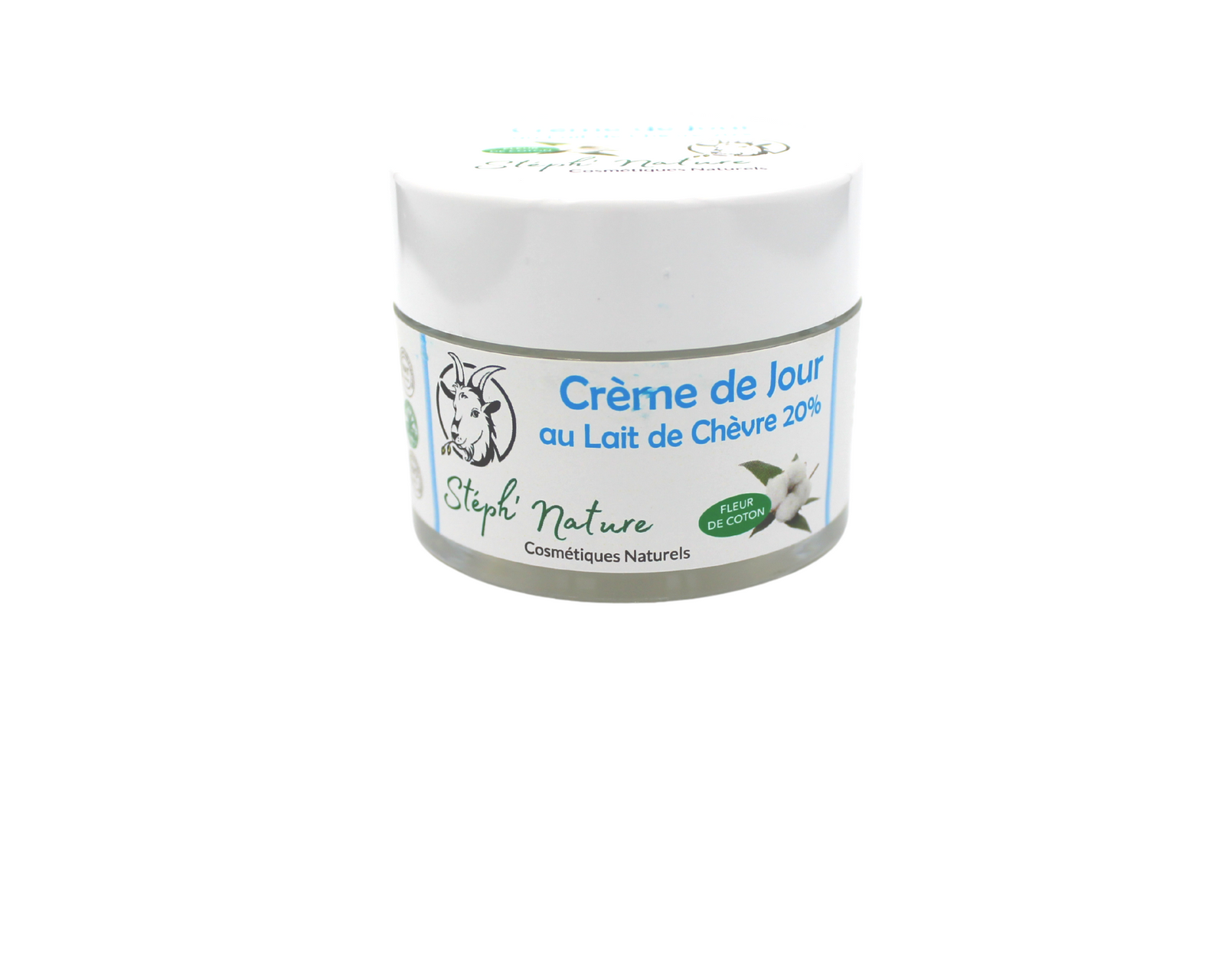 Crème de jour lait de chèvre 20% fleur de coton